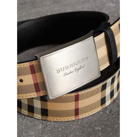 burberry haymarket check belt.